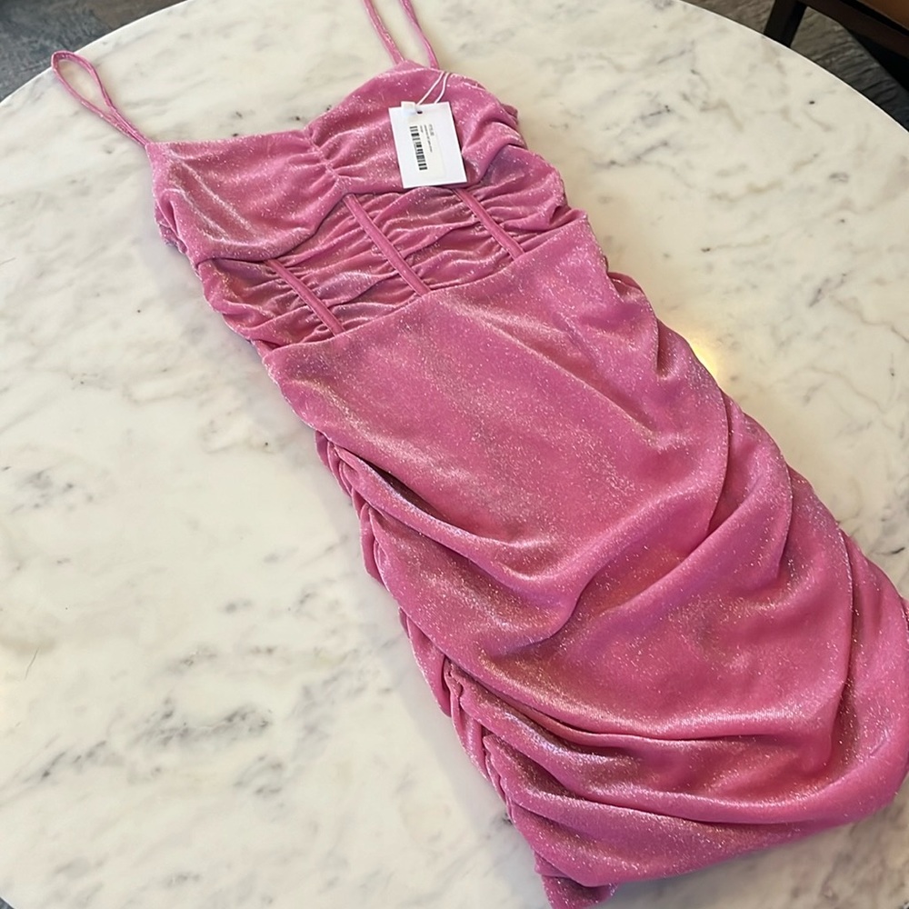 Katie J NYC pink tight mini dress